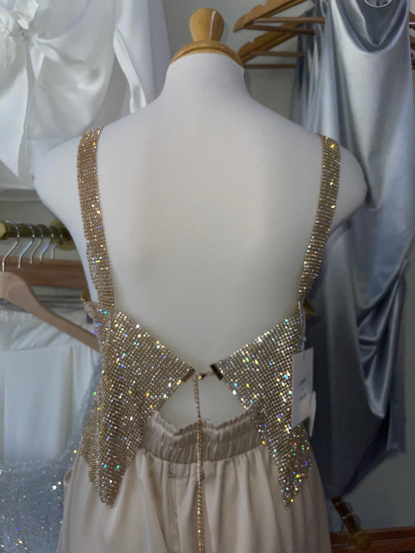 Gold Sparkle Metallic Top