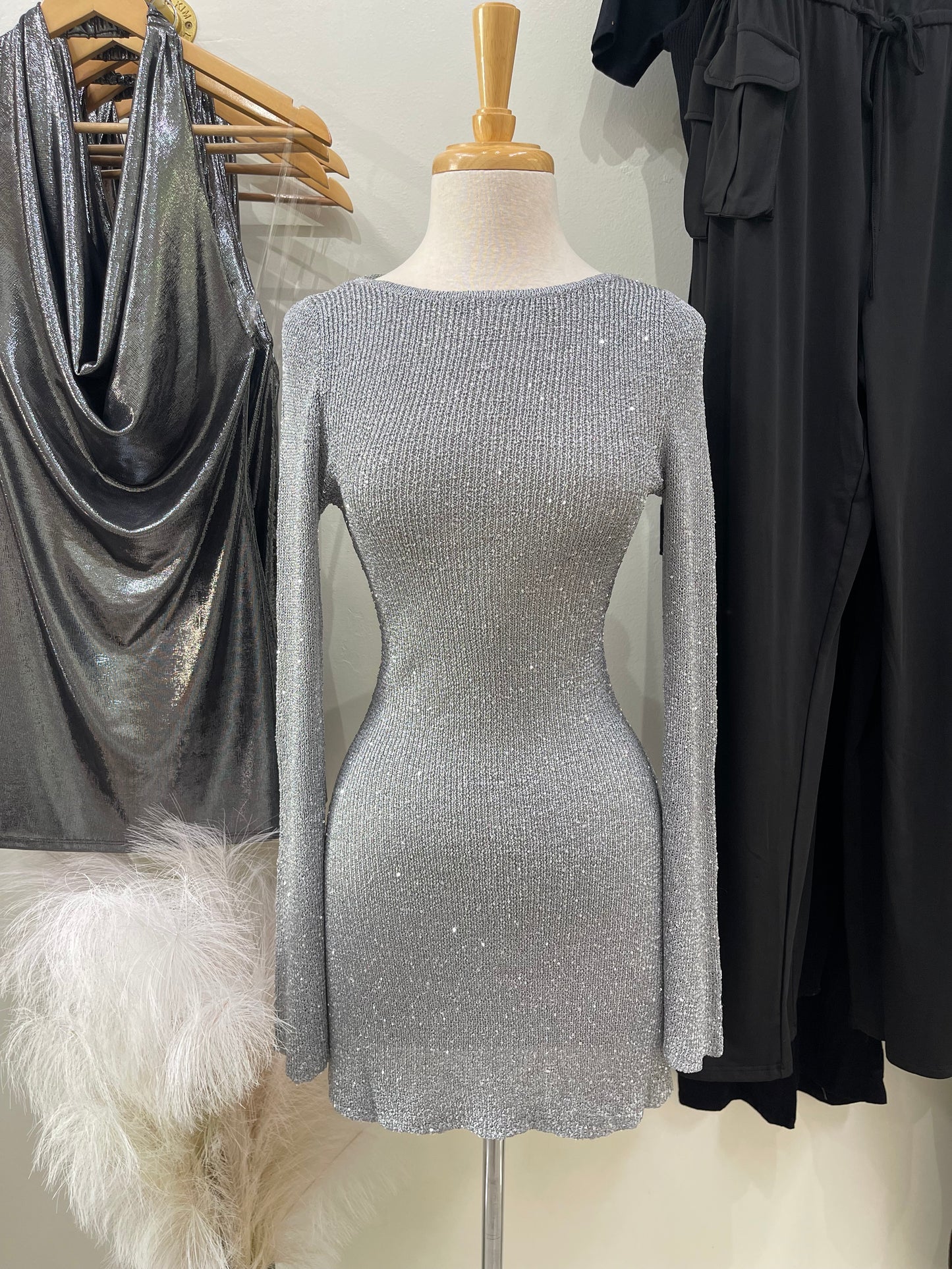 Silver Sparkle Night Dress 🩶